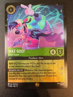 Disney Lorcana Max Goof - Chart Topper EN-9 77/204 Legendary - Image 1