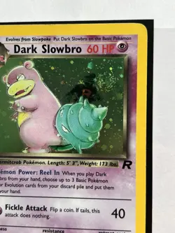 Dark Slowbro 12/82 Swirl Unlimited Holo Rare Team Rocket Pokemon Card TCG #V2 - Image 5