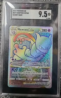 Pokemon Go Mewtwo VSTAR 2022 Secret Rare Mint Card #079 - Image 1