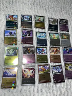 Lot of 20 Pokeball Pattern Pokemon Cards From Black Bolt White Flare All NM - Image 1