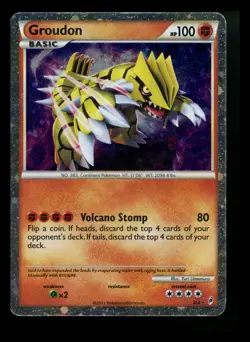 Groudon SL4 Call of Legends 2011 SHINY Holo Secret Rare Pokemon Card TCG - Image 1