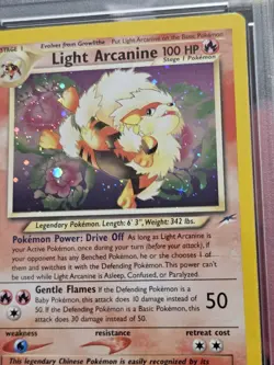 Pokemon Neo Destiny Holo Card Light Arcanine 12/105 PSA 9 Mint 2002 - Image 2