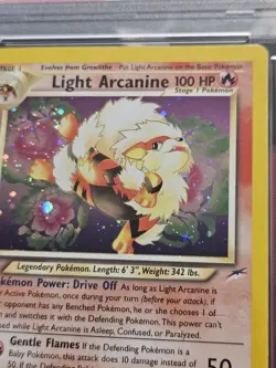 Pokemon Neo Destiny Holo Card Light Arcanine 12/105 PSA 9 Mint 2002 - Image 3