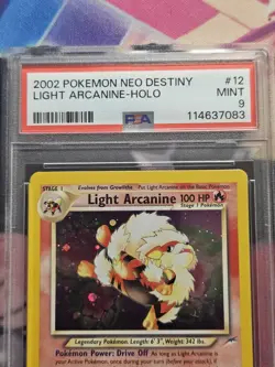 Pokemon Neo Destiny Holo Card Light Arcanine 12/105 PSA 9 Mint 2002 - Image 4