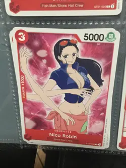 One Piece Trading Card Bandai Timeskip Nico Robin ST01-008 Non Holo Rare ENGLISH - Image 1