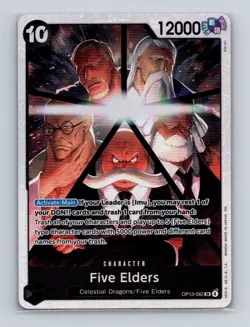 Five Elders OP13-082 One Piece Carrying On His Will Foil Super Rare Card NM+ - Image 1