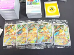 Huge Lot Of Prismatic Evolutions Pokemon Cards Dice Sleeves Tokens - Image 3