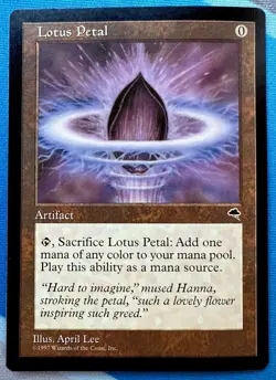 Lotus Petal - Tempest - Magic The Gathering - Vintage 1997 - Image 1