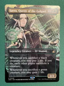 2024 - MTG -Savra, Queen of the Golgari - Ravnica Rem. - Borderless Anime - 1BA - Image 1