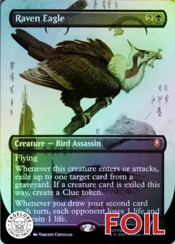 MTG Raven Eagle (Borderless) (324) | NM Foil | Avatar: The Last Airbender {TLA} - Image 1