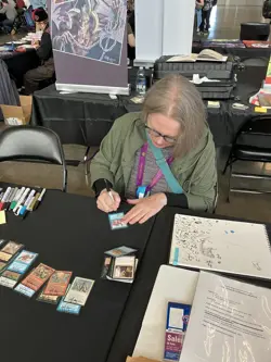 MTG M:tG URZA'S LEGACY Weatherseed Elf FOIL - SIGNED by Heather Hudson! - Image 2