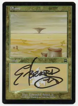 MTG M:tG MERCADIAN MASQUES Plains FOIL - SIGNED by Edward P. Beard, Jr.! - Image 1