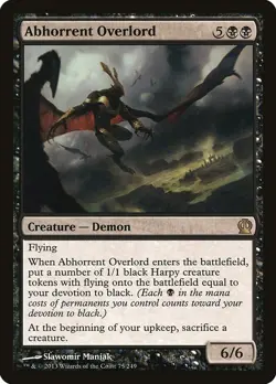 Magic the Gathering MTG Abhorrent Overlord (75) Theros NM - Image 1