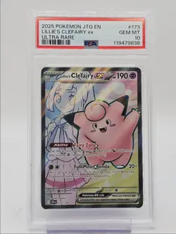 LILLIE'S CLEFAIRY EX 2025 POKEMON JOURNEY ULTRA RARE 173/159 PSA 10 Q0004 - Image 1