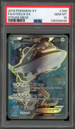 Pokemon Steelix XY Steam Siege Full Art #108 PSA 10 Gem Mint - Image 1
