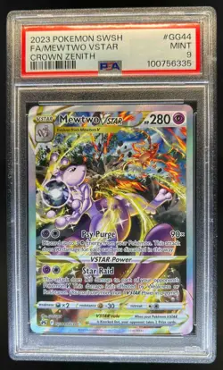 2023 Pokemon SWSH Crown Zenith Mewtwo VST Galarian Gallery #GG44/GG70 PSA 9 - Image 1
