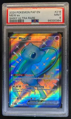 2024 Pokemon Paldean Fates Mew ex #216/091 PSA 9 - Image 1