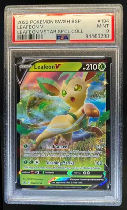 2019-2023 Pokemon SWSH Black Star Promos Leafeon V #SWSH194 PSA 9 - Image 1