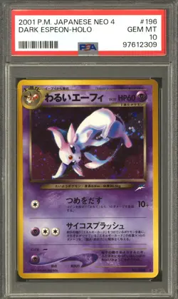 Pokemon Neo Destiny Japanese Dark Espeon 196 PSA 10 GEM MINT *309 - Image 1