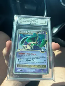 2009 Pokemon Gallade X Holo Platinum Rising Rivals PSA 8 NM-MT - Image 2