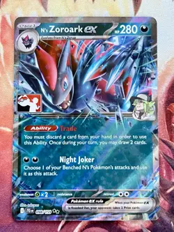 N’s Zoroark Ex 098/159 Play Stamp Prize Pack Series 7 Pokemon Card Promo NM ✨ - Image 1