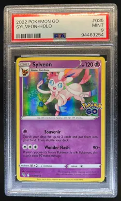 2022 Pokemon SWSH Pokemon GO Sylveon Holo #035/078 PSA 9 - Image 1