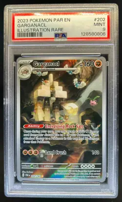 2023 Pokemon SV Paradox Rift Garganacl #202/182 PSA 9 - Image 1