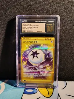 CGC 10 PRISTINE SPIKE ENERGY 132/100 2025 POKEMON JPN BATTLE PARTNERS UR HOLO - Image 1