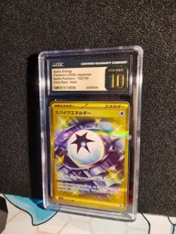 CGC 10 PRISTINE SPIKE ENERGY 132/100 2025 POKEMON JPN BATTLE PARTNERS UR HOLO - Image 3