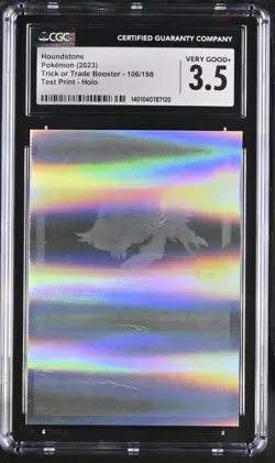 TEST PRINT - Houndstone 106/198 - Trick Or Trade - Holo - 2023 - Pokemon TCG - Image 2