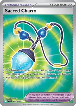 Pokemon TCG Sacred Charm 122/094 Phantasmal Flames Full Art Ultra Rare Holo - Image 1