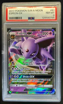 2017 Pokemon Sun & Moon Espeon Holo #61/149 PSA 8 - Image 1