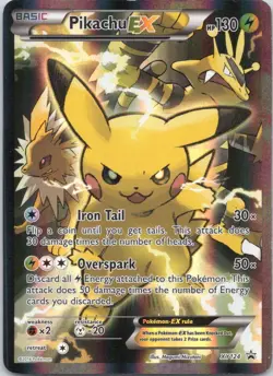 2016 XY PROMO FULL ART Pikachu-EX Basic/Promo #XY124 AUCTION! - Image 1
