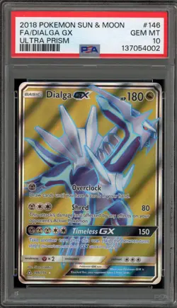 Pokemon Dialga GX Ultra Prism Full Art #146 PSA 10 Gem Mint - Image 1