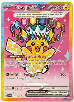 Pokemon TCG: Pikachu ex 277/217 Ascended Heroes Special Illustration Rare ENG - Image 1