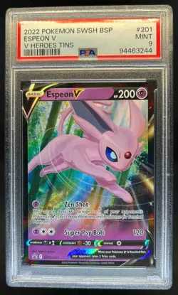 2019-2023 Pokemon SWSH Black Star Promos Espeon V #SWSH201 PSA 9 - Image 1