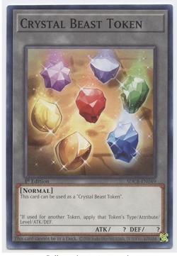 Yu-Gi-Oh! - Crystal Beast Token - SDCB-EN049 - Common - 1st Ed - NM/M - NEW - Image 1