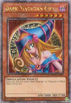 1996 YUGIOH 1ST EDITION DARK MAGICIAN GIRL QUARTER CENTURY SECRET HOLO - Image 1