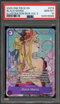 One Piece CCG Black Maria Illustration Bx. Vol. 2 OP06-074 PSA 10 Gem Mint - Image 1