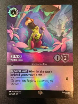 Lorcana Disney Fabled - Kuzco - Wanted Llama - 209/204 - Epic - Holo Foil - Image 1
