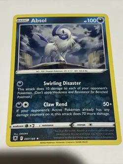 Pokemon Absol 097/189 Exclusive Cosmos Holo Promo Card. NM Near Mint English - Image 1
