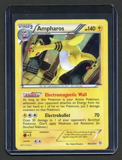 Ampharos 40/124 Holo Rare 2012 Dragons Exalted LP Pokemon Card - Image 1