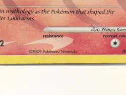 2009 Arceus Holographic Rare AR2 Trading Card - Image 2