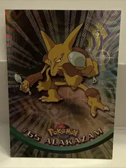 #65 Alakazam Topps Pokemon Card Holo TV Animation Series 1998 - Image 3