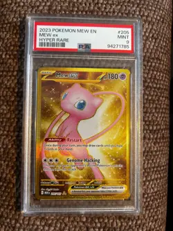 Pokemon Mew EX TCG Scarlet & Violet-151 Hyper Rare Card 205/165 PSA 9 - Image 1