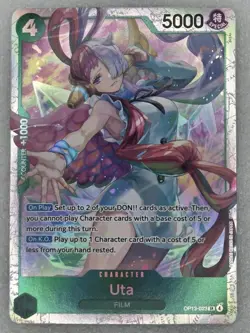 Uta (SR) OP13-023 One Piece Card Carrying On His Will English X2 NM Pack Fresh! - Image 2