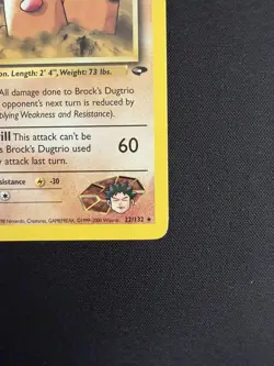 Pokemon Card Brock's Dugtrio 22/132 Gym Challenge Rare - MP - Image 4