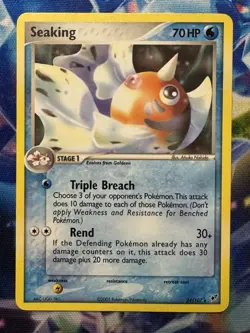 Pokemon TCG Seaking 24/107 Deoxys Regular Rare - Image 1