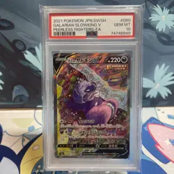 Pokemon Galarian Slowking V | 080/070 | Japanese | Peerless Fighters | PSA 10 - Image 1