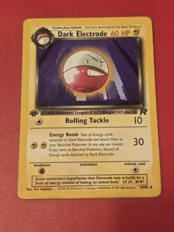 Pokemon WOTC TCG Vintage Dark Electrode 34/82 Team Rocket Regular LP - Image 1